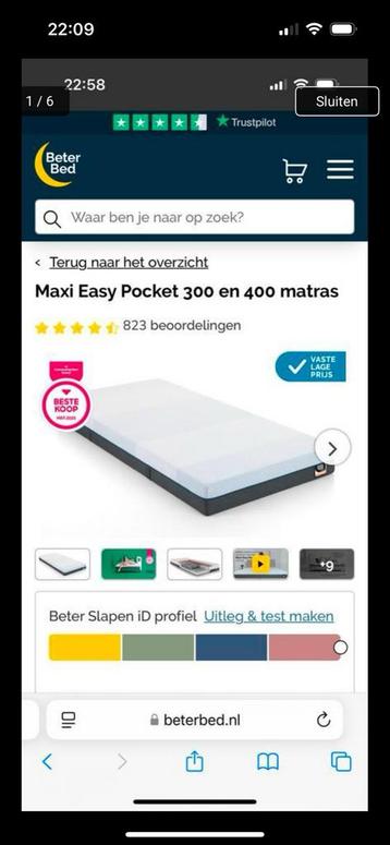 Nieuwe Maxi Easy Pocket 300 Matras - 1 Persoons beschikbaar voor biedingen
