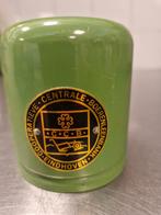 Vintage CCB Spaarpot - Groen metaal emaille, Ophalen of Verzenden, Gebruikt