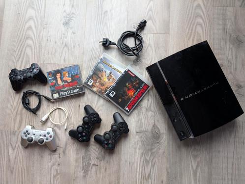 Playstation 3, Spelcomputers en Games, Spelcomputers | Sony PlayStation 3, Zo goed als nieuw, Phat, 160 GB, Met 3 controllers of meer