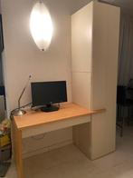 Banz-bord Computermeubel - Licht Hout & Gebroken Wit, Ophalen, Gebruikt, Overige materialen, Tijdloos