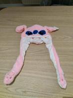 Roze stitch muts met flapperende oren, Ophalen of Verzenden, Nieuw, Muts