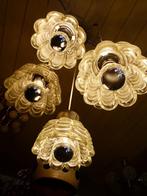 vintage kaskadenlamp plafondlamp mid-century, Huis en Inrichting, Lampen | Hanglampen, Ophalen, Gebruikt, Glas, Mid-century