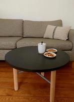 House Doctor salontafel antraciet eikenhout rond, Ophalen, Scandinavisch / Japandi, 50 tot 100 cm, 50 tot 100 cm