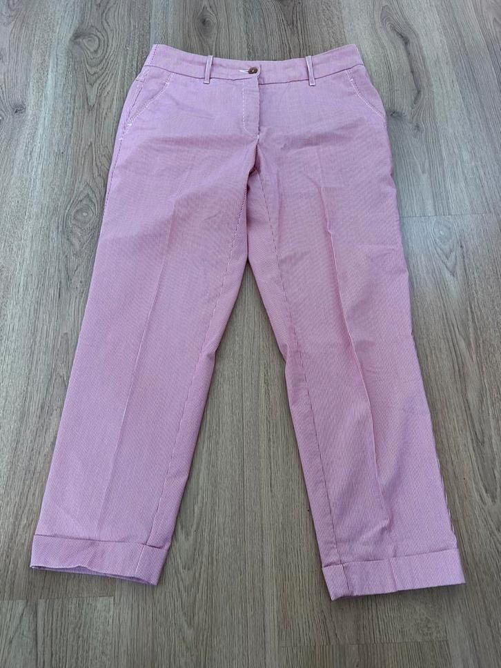 Zerres rood wit gestreepte broek 40 normal, Kleding | Dames, Broeken en Pantalons, Zo goed als nieuw, Maat 38/40 (M), Rood, Lang