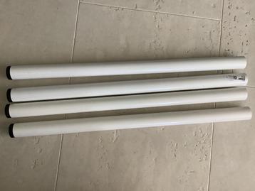 4x ikea metalen witte tafelpoten wit tafelpoot 70 cm rond beschikbaar voor biedingen