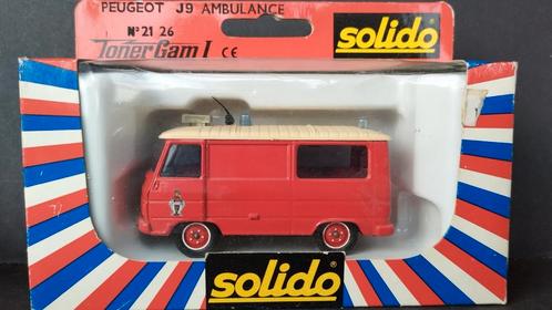 Peugeot J9 Ambulance Sapeurs Pompiers 1:50 Solido Pol, Hobby en Vrije tijd, Modelauto's | 1:50, Zo goed als nieuw, Bus of Vrachtwagen