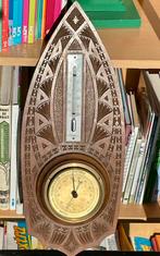 Oude Barometer Thermometer met mooi bewerkt Houtsnijwerk, Ophalen, Zo goed als nieuw