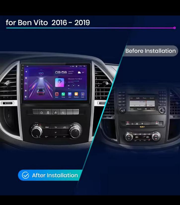 Vito android 10 inch scherm carplay, Auto diversen, Autoradio's, Nieuw, Ophalen