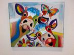 Koeien schilderijen voor kinderkamer - 60x50cm, Antiek en Kunst, Ophalen of Verzenden