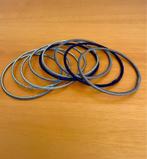 Set van 9 bangles, Sieraden, Tassen en Uiterlijk, Armbanden, Overige materialen, Blauw, Ophalen of Verzenden, Zo goed als nieuw