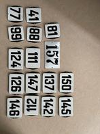 Emaille huisnummers vintage, Ophalen of Verzenden