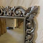 Barok Spiegel – houten lijst Zilver - 100 x 70 cm-TTM Wonen, Antiek en Kunst, Antiek | Spiegels, 50 tot 100 cm, 100 tot 150 cm