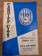 Cardiff City - ADO Den Haag 1970  wedstrijd boekje, Verzenden, Gebruikt, Overige binnenlandse clubs, Boek of Tijdschrift