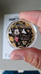 Mickey Mouse 24K Vergulde Munt met Certificaat, Postzegels en Munten, Munten | Nederland, Ophalen of Verzenden, Overige waardes