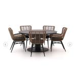 Ronde tuintafel en 5 stoelen tuinset 6-delig van Kees Smit, Ophalen, 5 zitplaatsen, Kunststof, Zo goed als nieuw