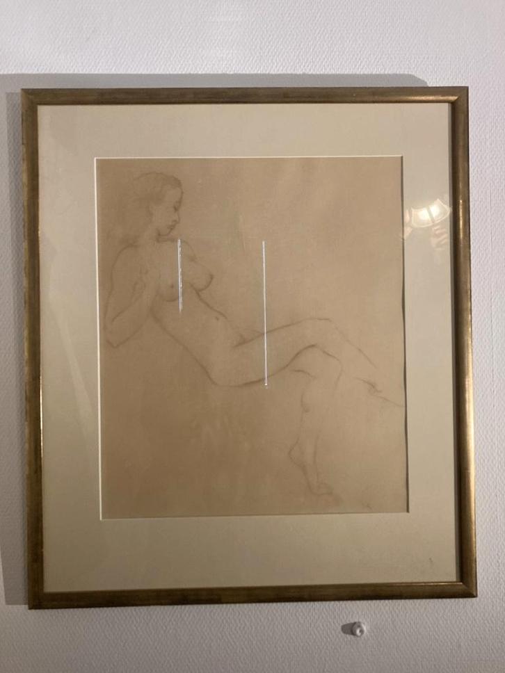 Tekening / pastel van John Raedecker, Antiek en Kunst, Kunst | Tekeningen en Foto's, Ophalen