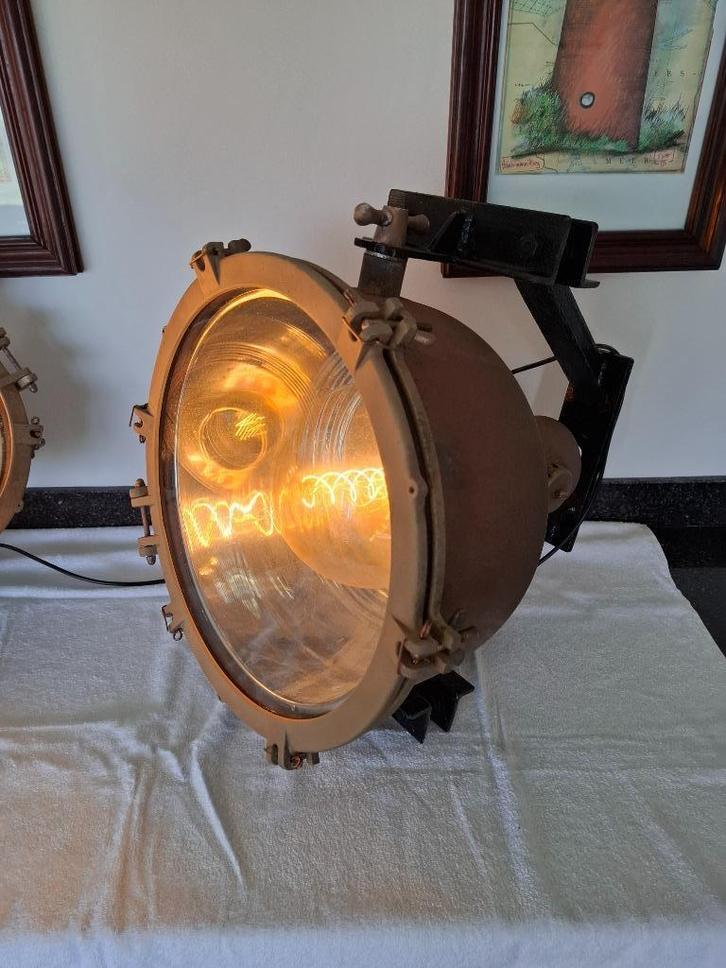 Zoeklicht, schijnwerper, scheeps, nautisch, antiek., Antiek en Kunst, Curiosa en Brocante, Ophalen