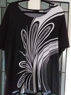 Zwart Wit Shirt Maat 52, Kleding | Dames, Grote Maten, Ophalen of Verzenden, Zo goed als nieuw, Zwart, Blouse of Tuniek