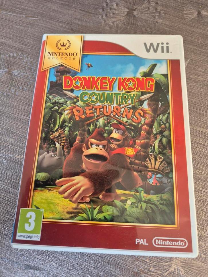 Donkey Kong Country Returns - Wii, Spelcomputers en Games, Games | Nintendo Wii, Zo goed als nieuw, Platform, 2 spelers, Vanaf 3 jaar