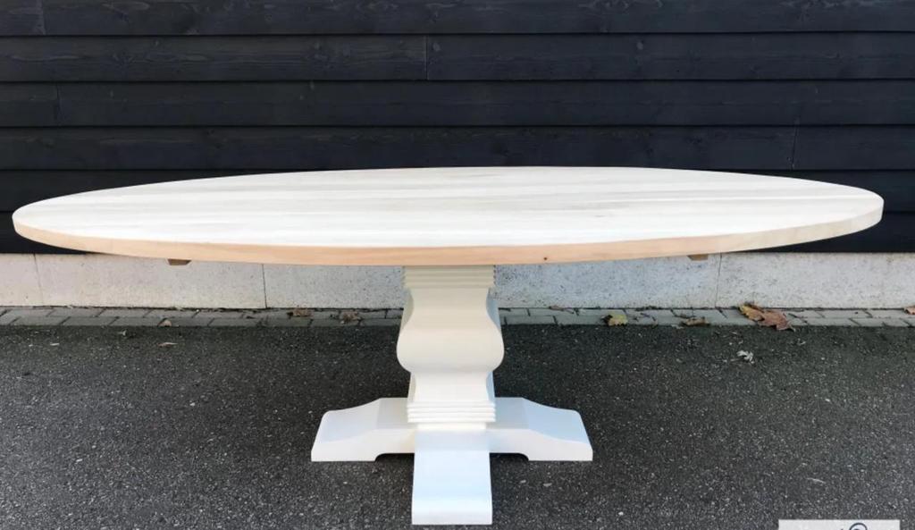 Kloostertafel ovaal 220cm eiken NIEUW, Ophalen