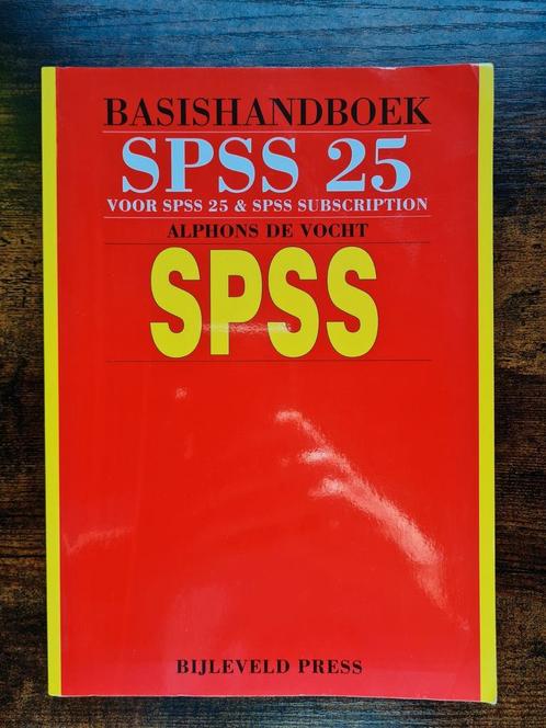 Alphons de Vocht - Basishandboek SPSS 25, Boeken, Informatica en Computer, Zo goed als nieuw, Ophalen of Verzenden
