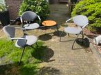 Terras/balkon/wachtruimte stoelen met tafeltje, Tuin en Terras, Tuinsets en Loungesets, Ophalen, Zo goed als nieuw, 3 zitplaatsen