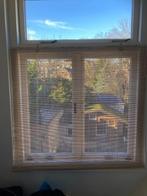 Twee maal oprolbaar bamboe rolgordijn 145x160 cm, Gebruikt, 100 tot 150 cm, Beige, Ophalen of Verzenden