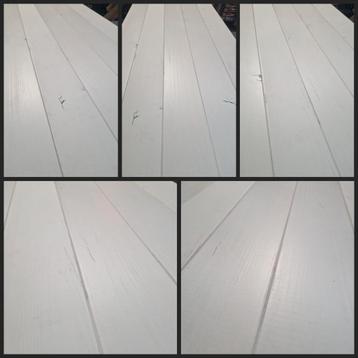 HOUTEN VLOER MASSIEF LEGKLAAR WIT GELAKT! VLOEREN beschikbaar voor biedingen