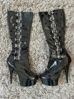 Pleaser Kinky Laarzen Maat 41, Kleding | Dames, Schoenen, Verzenden, Zo goed als nieuw, Zwart, Hoge laarzen
