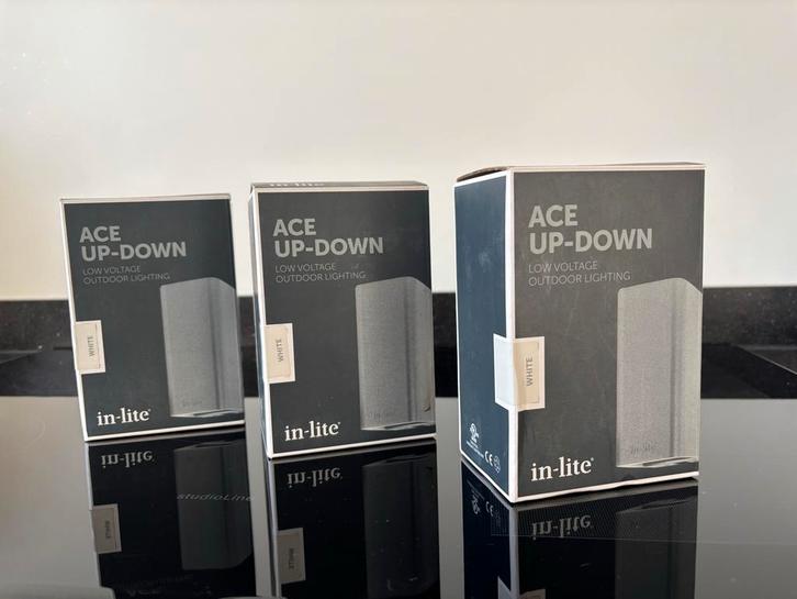 Inlite ACE UP-DOWN Buitenverlichting 12V, Tuin en Terras, Buitenverlichting, Nieuw, Wandlamp, Aluminium, Minder dan 50 watt, Netvoeding