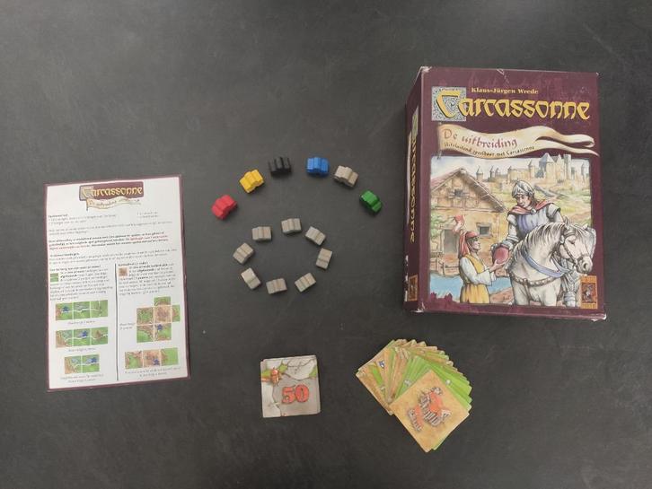 Carcassonne de uitbreiding (oude versie), Hobby en Vrije tijd, Gezelschapsspellen | Bordspellen, Gebruikt, Vijf spelers of meer