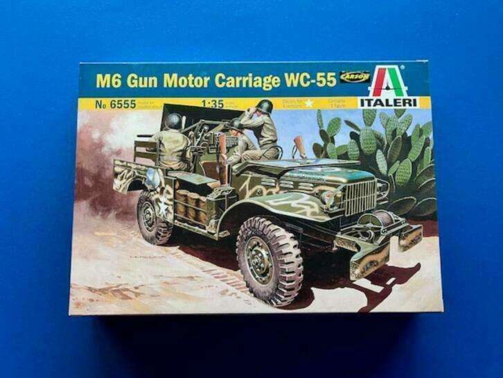 Italeri	6555	M6 Gun Motor Carriage WC-55	1/35, Hobby en Vrije tijd, Modelbouw | Auto's en Voertuigen, Nieuw, 1:32 tot 1:50, Italeri