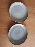 Leenbakker borden diameter grijs 21/22 cm 2 stuks, Ophalen of Verzenden, Zo goed als nieuw, Overige stijlen, Bord(en)
