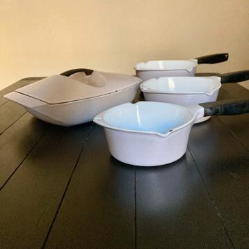 Vintage Le Creuset pannenset Raymond Loewy beschikbaar voor biedingen