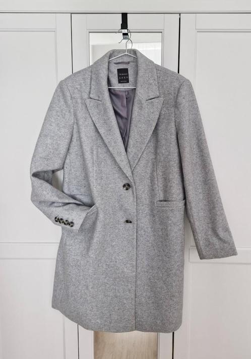 Mantel van Primark - maat 42, Kleding | Dames, Jassen | Winter, Zo goed als nieuw, Maat 42/44 (L), Grijs, Ophalen of Verzenden