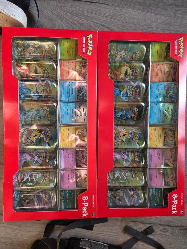 Pokémon Prismatic Evolution Mini Tin 8-Pack, Hobby en Vrije tijd, Verzamelkaartspellen | Pokémon, Nieuw, Boosterbox, Foil, Ophalen of Verzenden