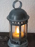 Zinken lantaarn,windlicht ,landelijk stoer brocante, Ophalen of Verzenden
