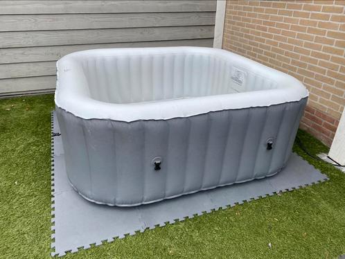 Mspa lite fjord 6 opblaasbare jacuzzi/hottub, Tuin en Terras, Bubbelbaden en Hottubs, Zo goed als nieuw, Opblaasbaar, Afdekzeil