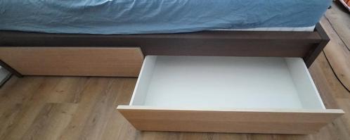 Malm bed ikea, Huis en Inrichting, Slaapkamer | Bedden, Gebruikt, Tweepersoons, 160 cm, 200 cm, Hout, Bruin, Ophalen
