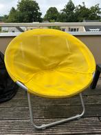 Gele lounge stoel, Tuin en Terras, Tuinstoelen, Ophalen, Zo goed als nieuw, Kunststof, Inklapbaar