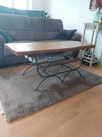 Salontafel hout en smeedijzer prima staat, Ophalen, 100 tot 150 cm, 50 tot 100 cm, Minder dan 50 cm