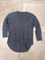 QUESTION FIJN GEBREID MOHAIR WOL GRIJZE VEST MAAT S NIEUW, Ophalen of Verzenden, Zo goed als nieuw, Maat 36 (S), Grijs