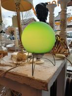 Groene retro tafellamp, Huis en Inrichting, Lampen | Vloerlampen, Ophalen of Verzenden, Zo goed als nieuw, Glas, Minder dan 100 cm