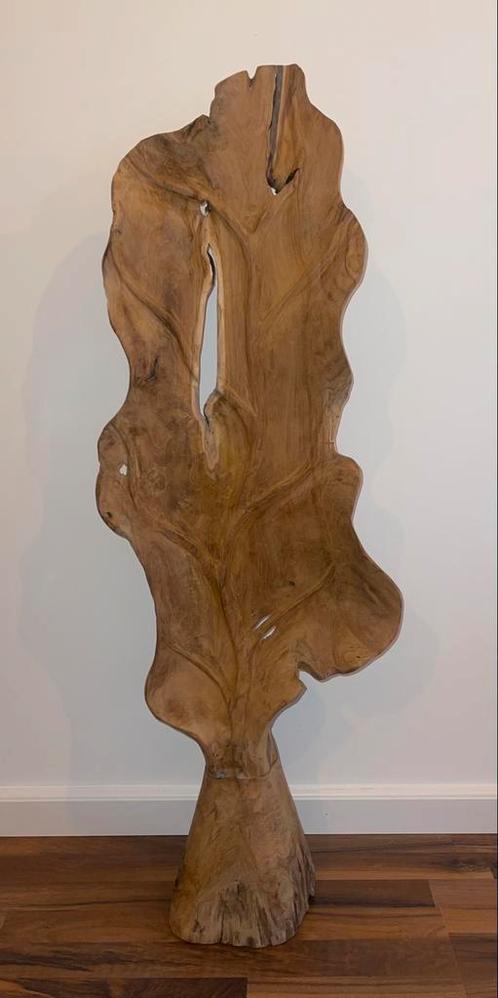 Houten staand blad - +/- 120cm hoog, Antiek en Kunst, Kunst | Beelden en Houtsnijwerken, Ophalen