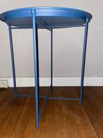 Tafels / gezellig blauw - h51 cm x b47 cm . Nieuwstaat, Gezellig blauw, Metaal of Aluminium, Rond, 55 tot 75 cm