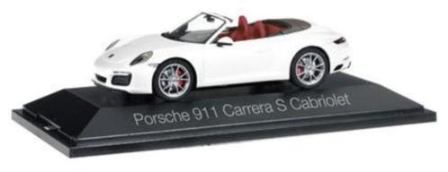 Porsche 911 Carrera S cabrio, wit (991 II) Herpa, Hobby en Vrije tijd, Modelauto's | 1:43, Nieuw, Auto, Overige merken, Ophalen of Verzenden