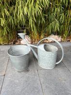 Zinken emmer en gieter, Ophalen of Verzenden, Gebruikt