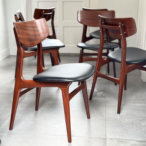 Van Teeffelen Webe teak Stavanger design stoelen restored, Huis en Inrichting, Stoelen, Zo goed als nieuw, Vijf, Zes of meer stoelen