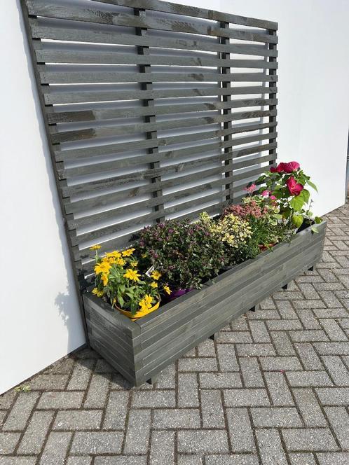 Grote houten plantenbak  180x40x36 met optie klimrek 176cm!, Tuin en Terras, Bloembakken en Plantenbakken, Nieuw, Hout, Binnen