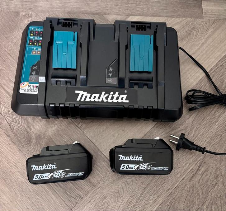 Makita 197629-2 18V Li-Ion accu starterset 2x 5.0Ah duolader, Doe-het-zelf en Verbouw, Gereedschap | Machine-onderdelen en Toebehoren
